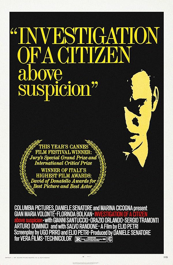 دانلود فیلم Investigation of a Citizen Above Suspicion / بازجویی از یک شهروند دور از سوءظن